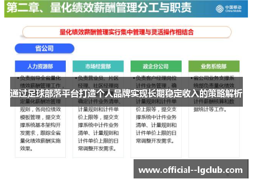 通过足球部落平台打造个人品牌实现长期稳定收入的策略解析