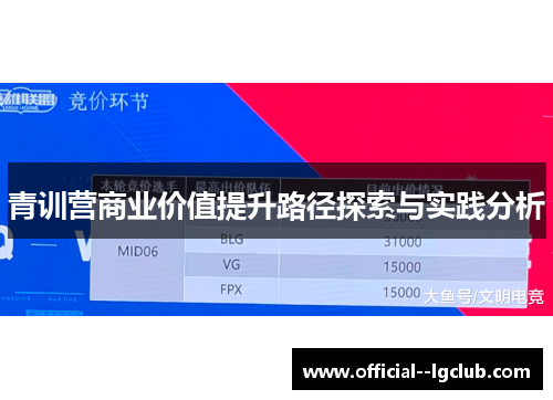 青训营商业价值提升路径探索与实践分析